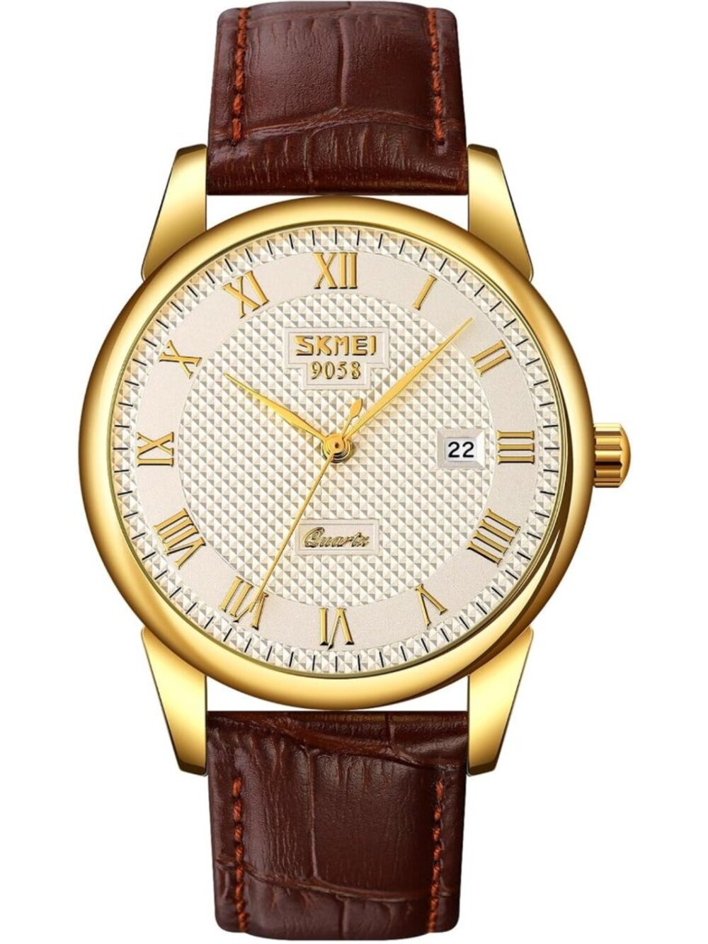Classic Roman Numeral Quartz Watch for Men & Women - Elegant Business Timepiece